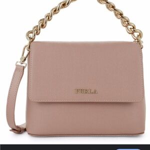Furla Blush Crossbody Bag with Gold Chain